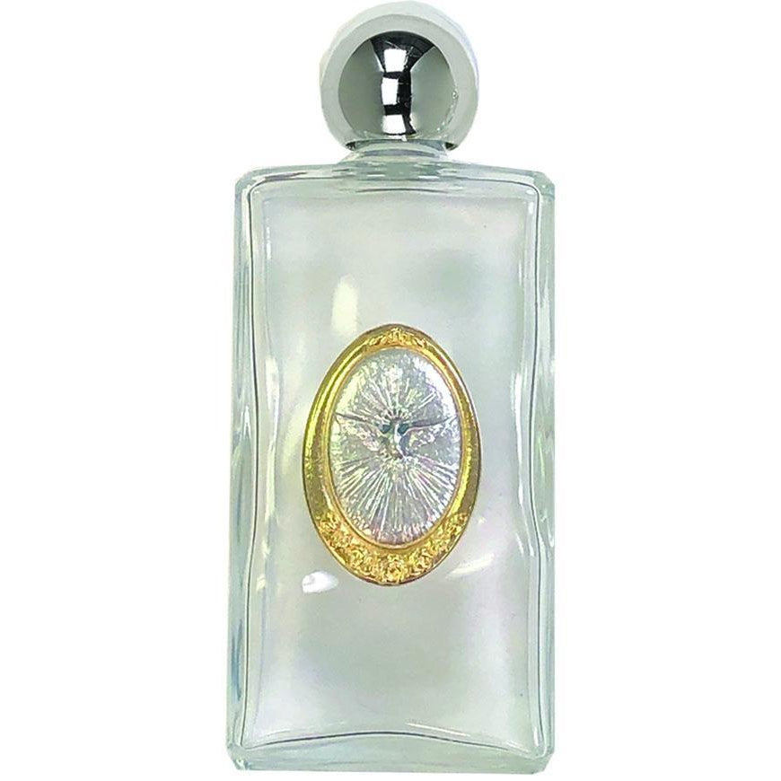 Large Glass Holy Water Bottle - Holy Spirit