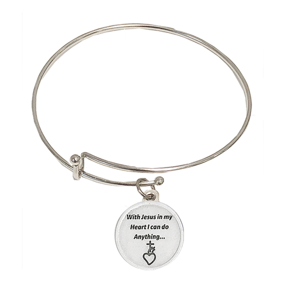 Sacred Heart of Jesus Bangle Bracelet