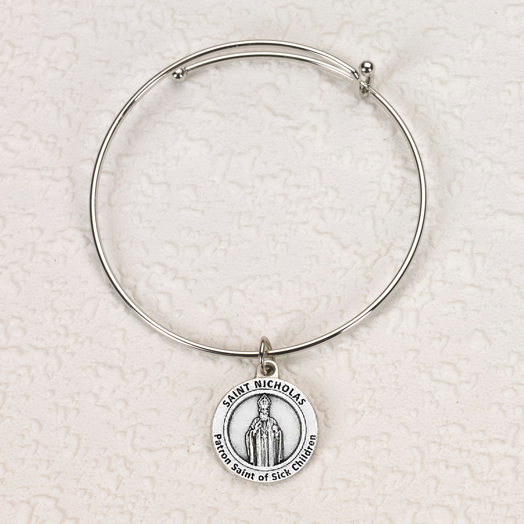 Healing Saints -Sick Children- St. Nicholas Bangle Bracelet