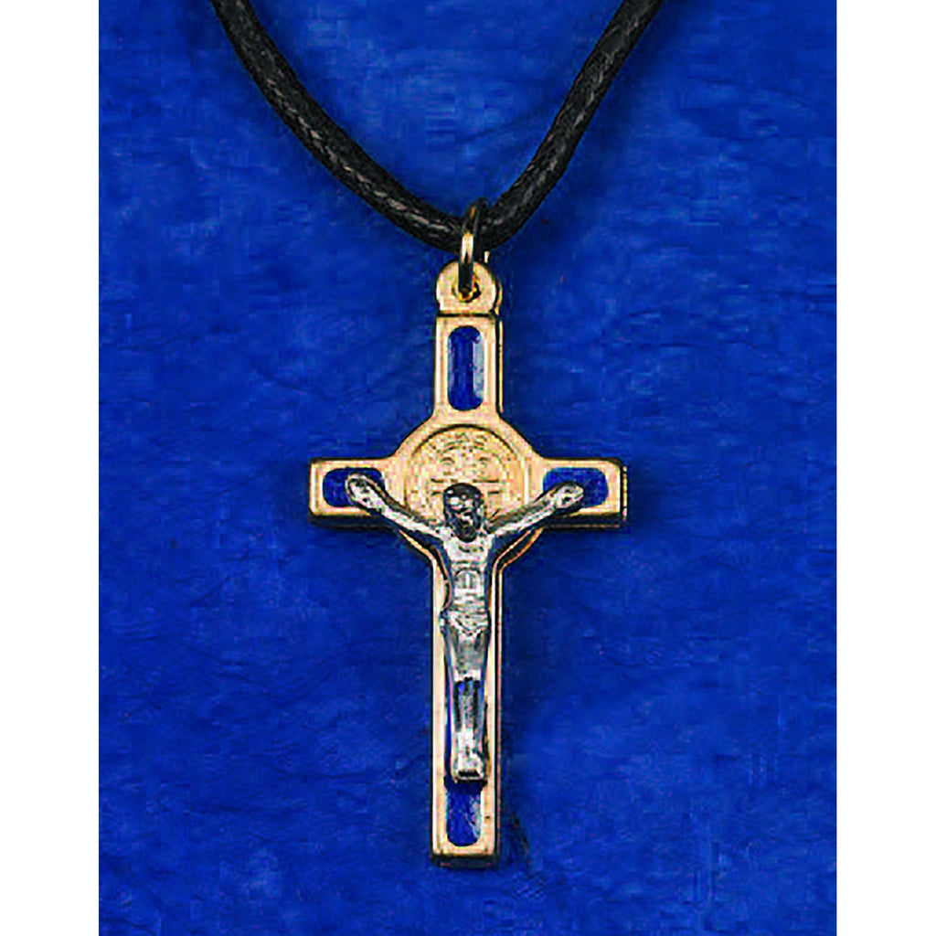 Saint Benedict Gold Tone Enamel Crosses - 10 Options