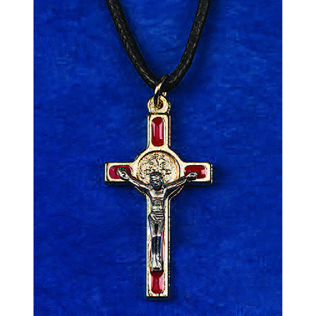 Saint Benedict Gold Tone Enamel Crosses - 10 Options