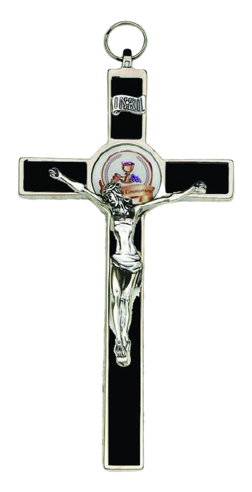 Black First Communion Crucifix