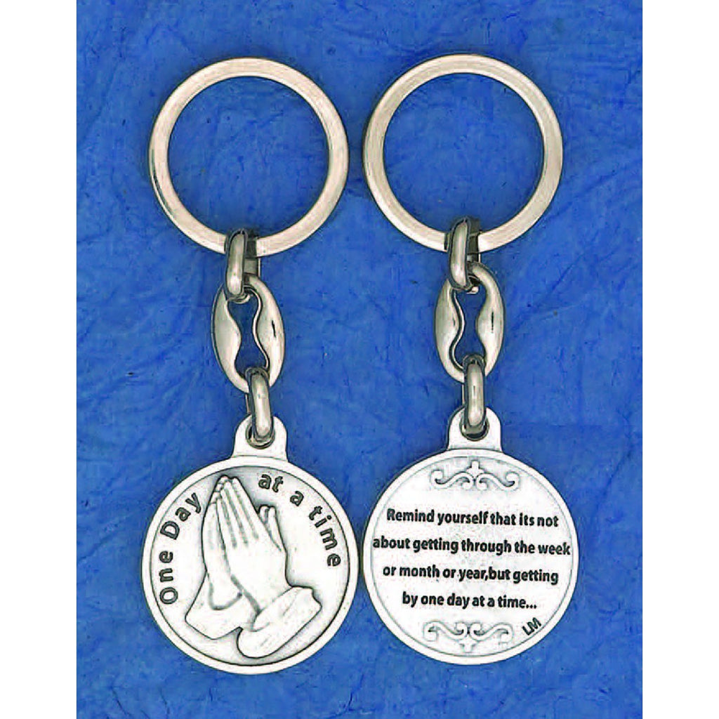 One Day at a Time Token Keychain . Made in Italy.