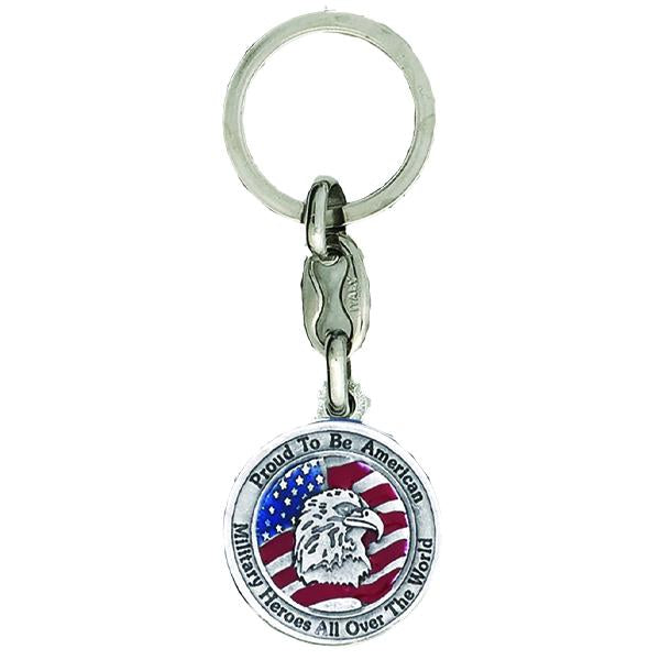 Proud to be an American Enameled Token Key Chain