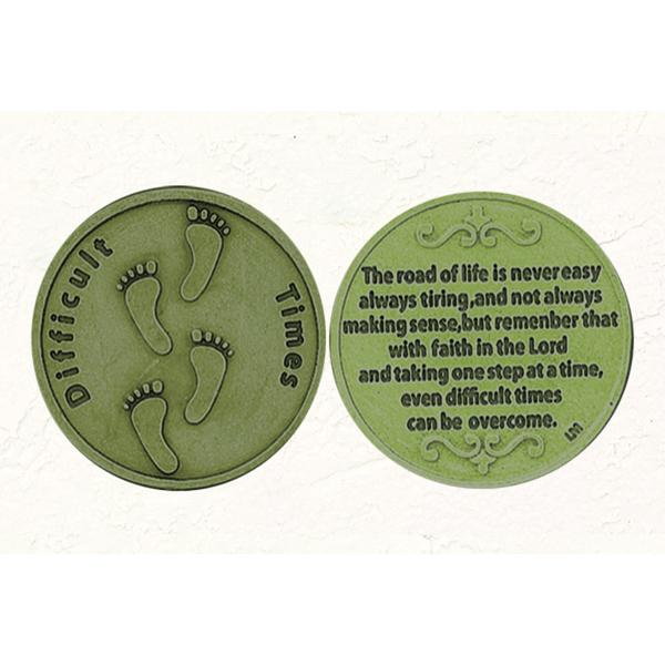 Brass-tone Difficult Times Token