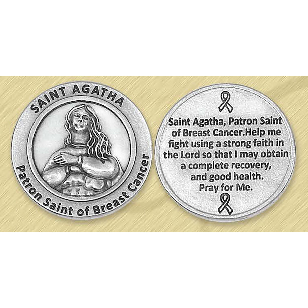Healing Saint - St Agatha Pocket Token