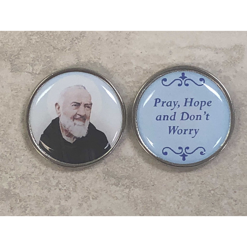 Saint Pio Epoxy Pocket Tokens
