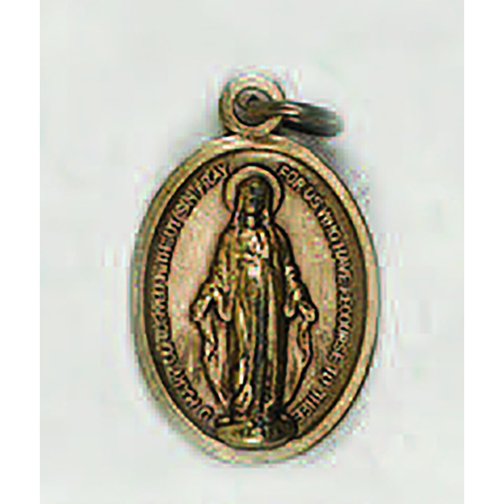 Brass Tone Bracelet Size Miraculous Medal