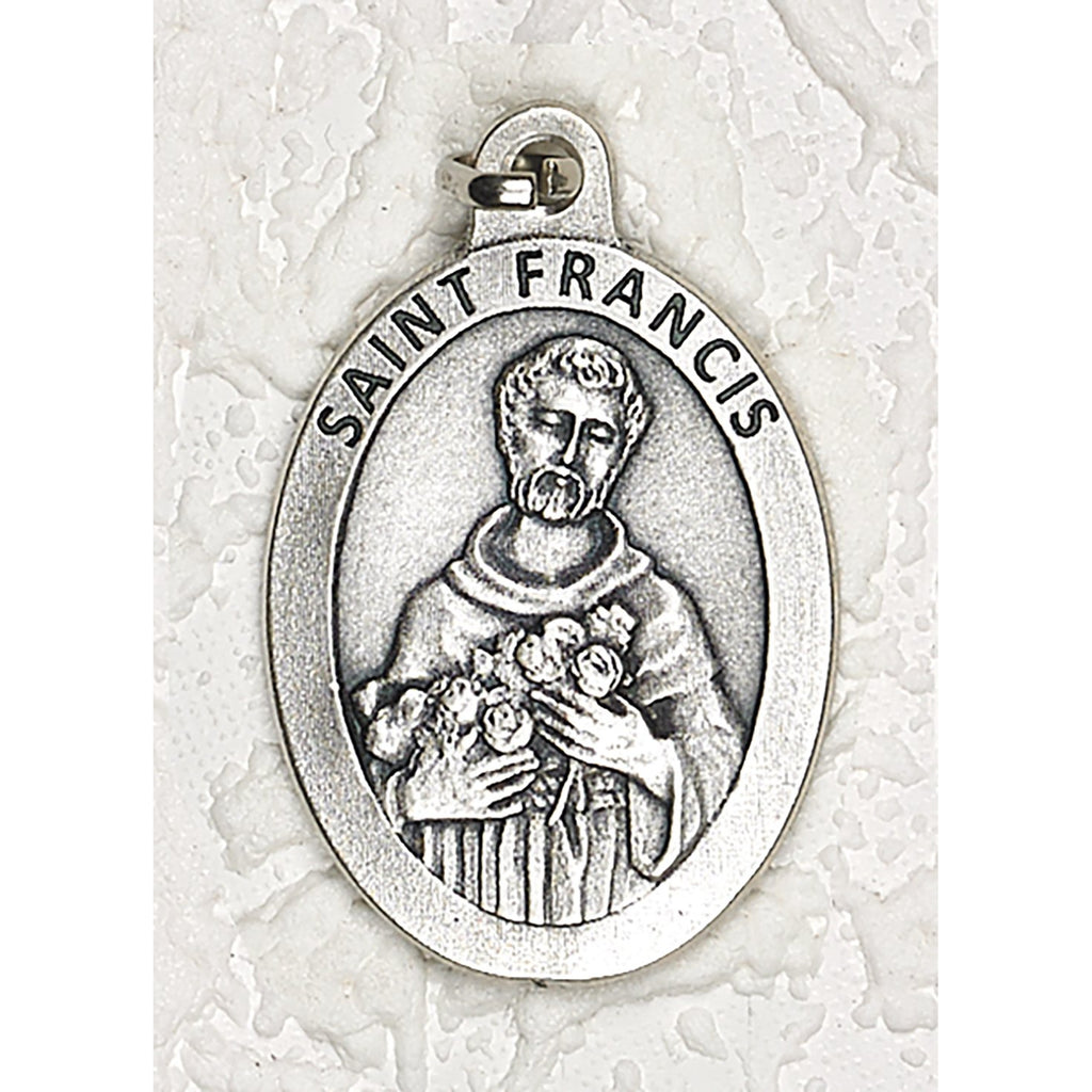 Saint Francis Double Sided Medal - 1-1/2 Inch - 4 Options