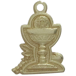 1/2 Inch Chalice Gold Tone Medal