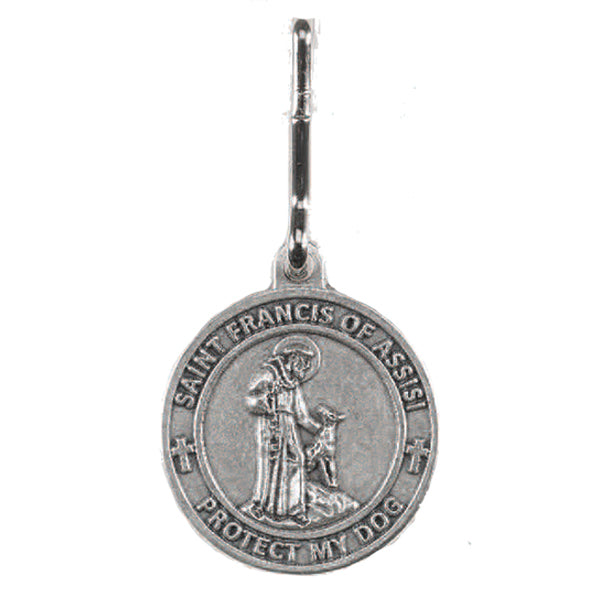 1 inch Saint Francis Pet (Dog) Medal with Clasp