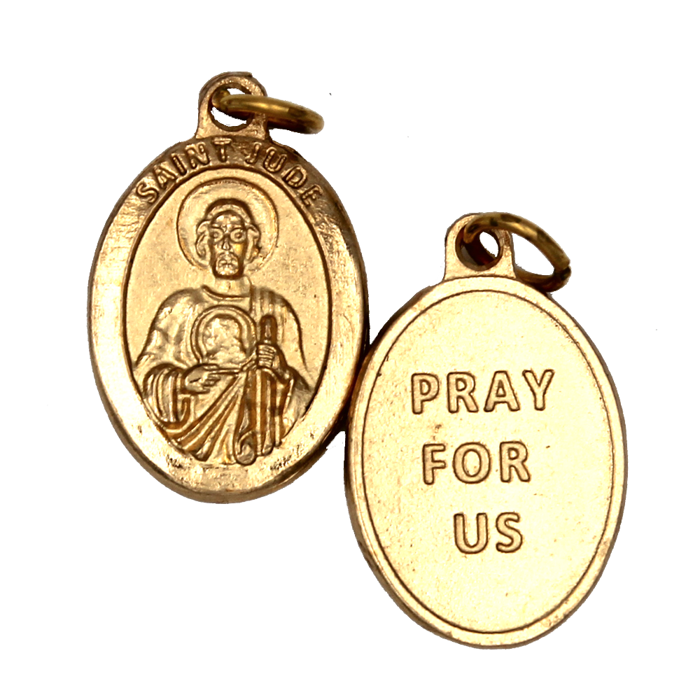 Saint Jude Premium Double Sided Medal - Gold Tone - 4 Options