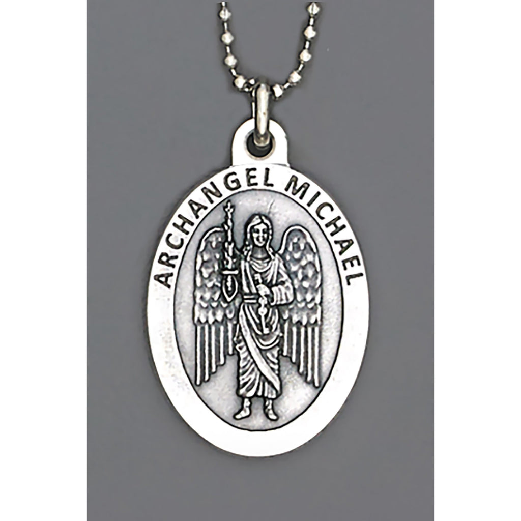 Auto Medals - 1-1/2 inch with 8 inch ball chain - Archangel Michael