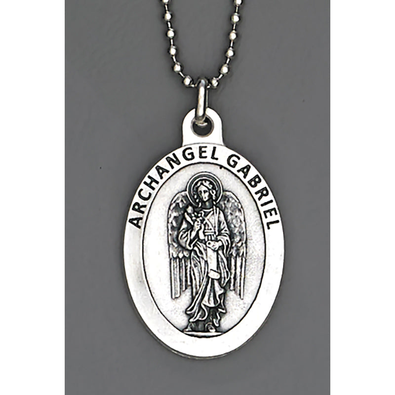 Auto Medals - 1-1/2 inch with 8 inch ball chain - Archangel Gabriel