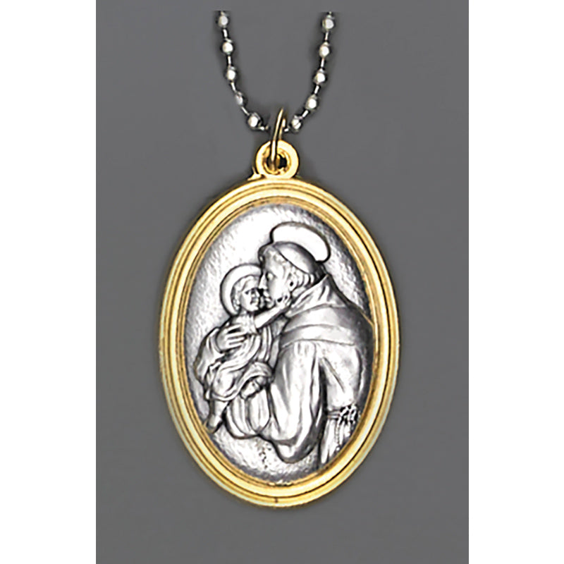 Auto Jewelry  - Two Tone Saint Anthony