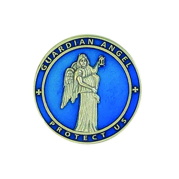 Guardian Angel Blue Enamel Visor Clip