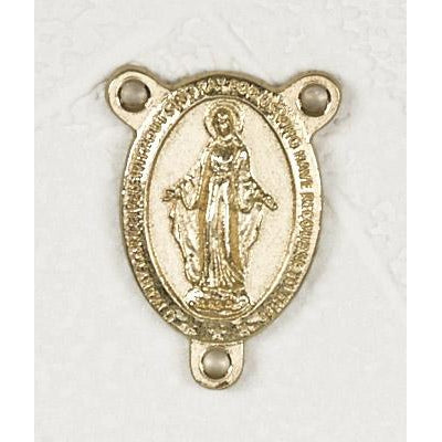 Gold Tone Miraculous Medal Rosary Center - Pack of 25