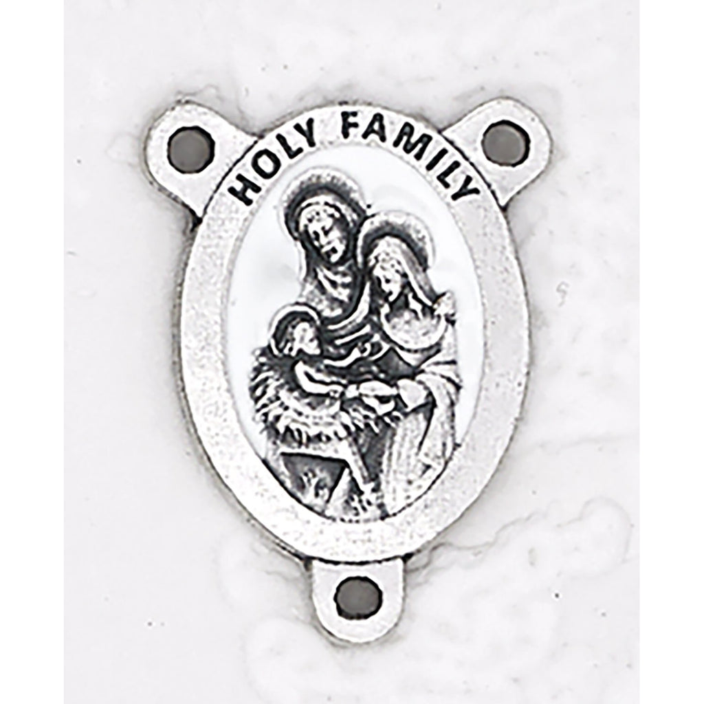 Holy Family Enameled Rosary Center - Pack of 25
