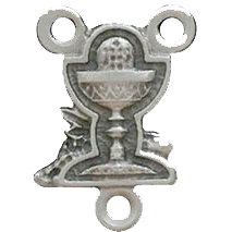 Silver Tone 3/4 Inch Chalice Rosary Center