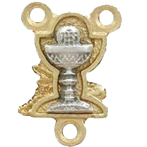 Silver/gold Tone 3/4 Inch Chalice Rosary Center