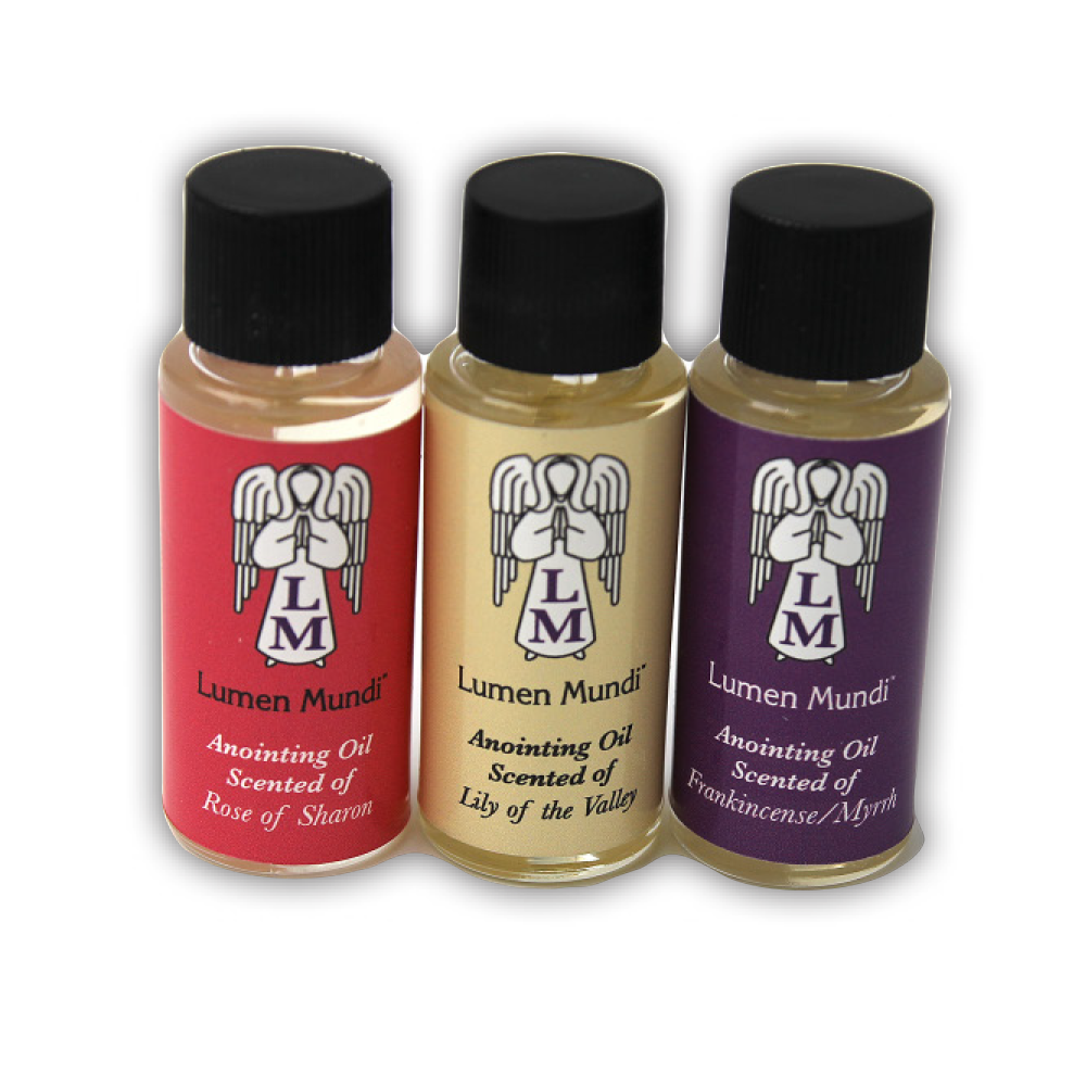 Anointing Oil, 3 Scents included are Frankincense Myrrh, Rose of Sharon, Lily of the Valley