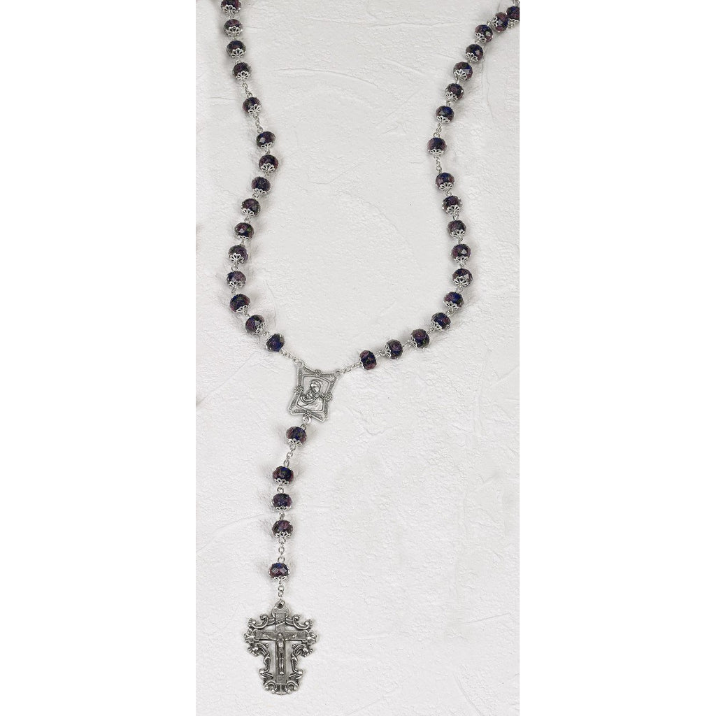 Dark Blue Genuine Crystal Rosary