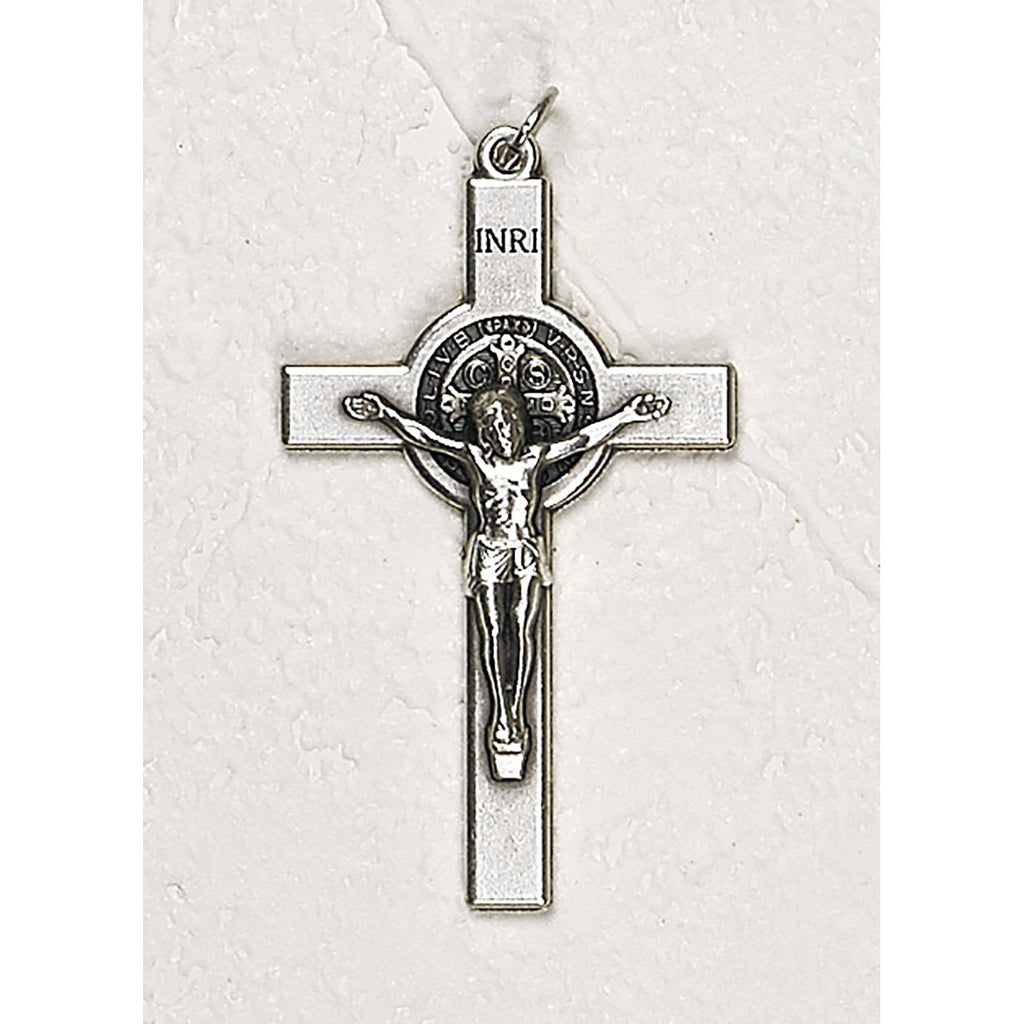 Saint Benedict Classic Silver Tone Cross - 3 Options