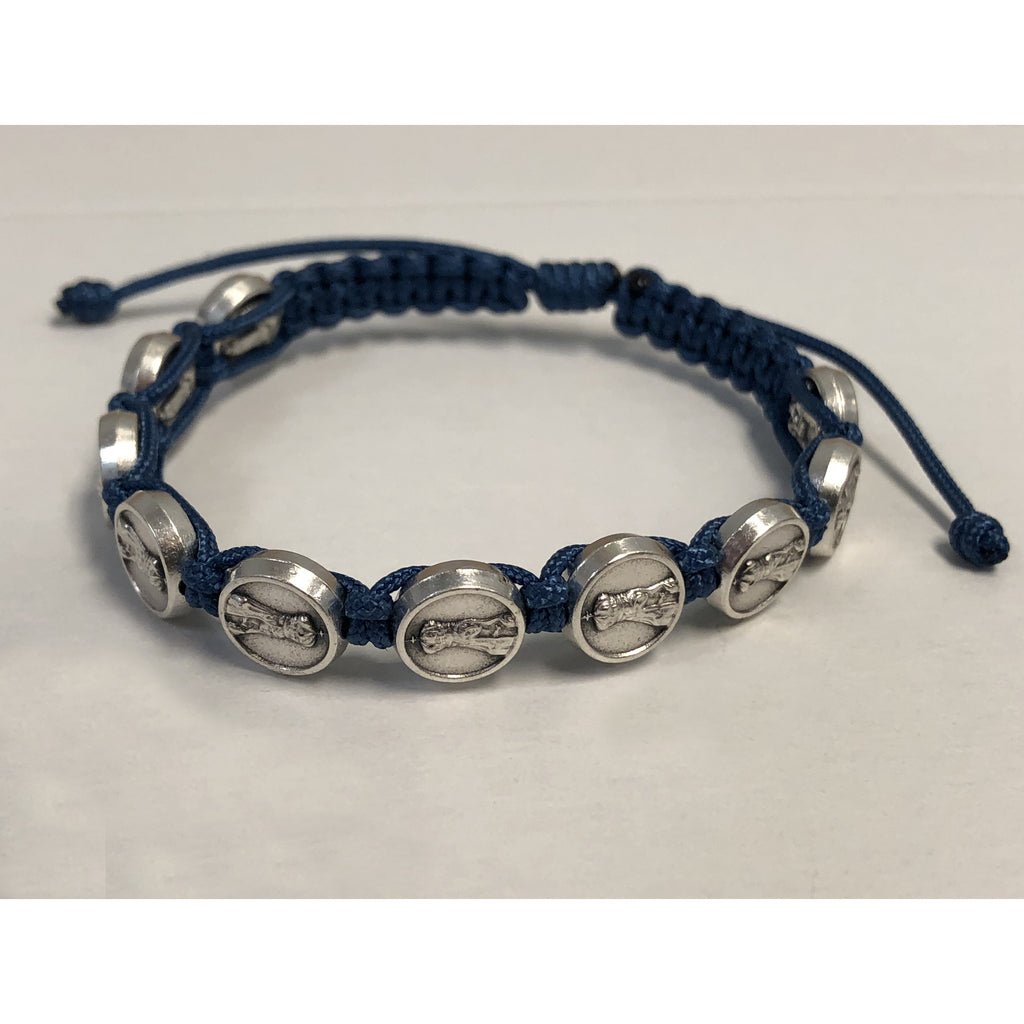 Lady of Fatima- Blue- Slipknot Adjustable Bracelet