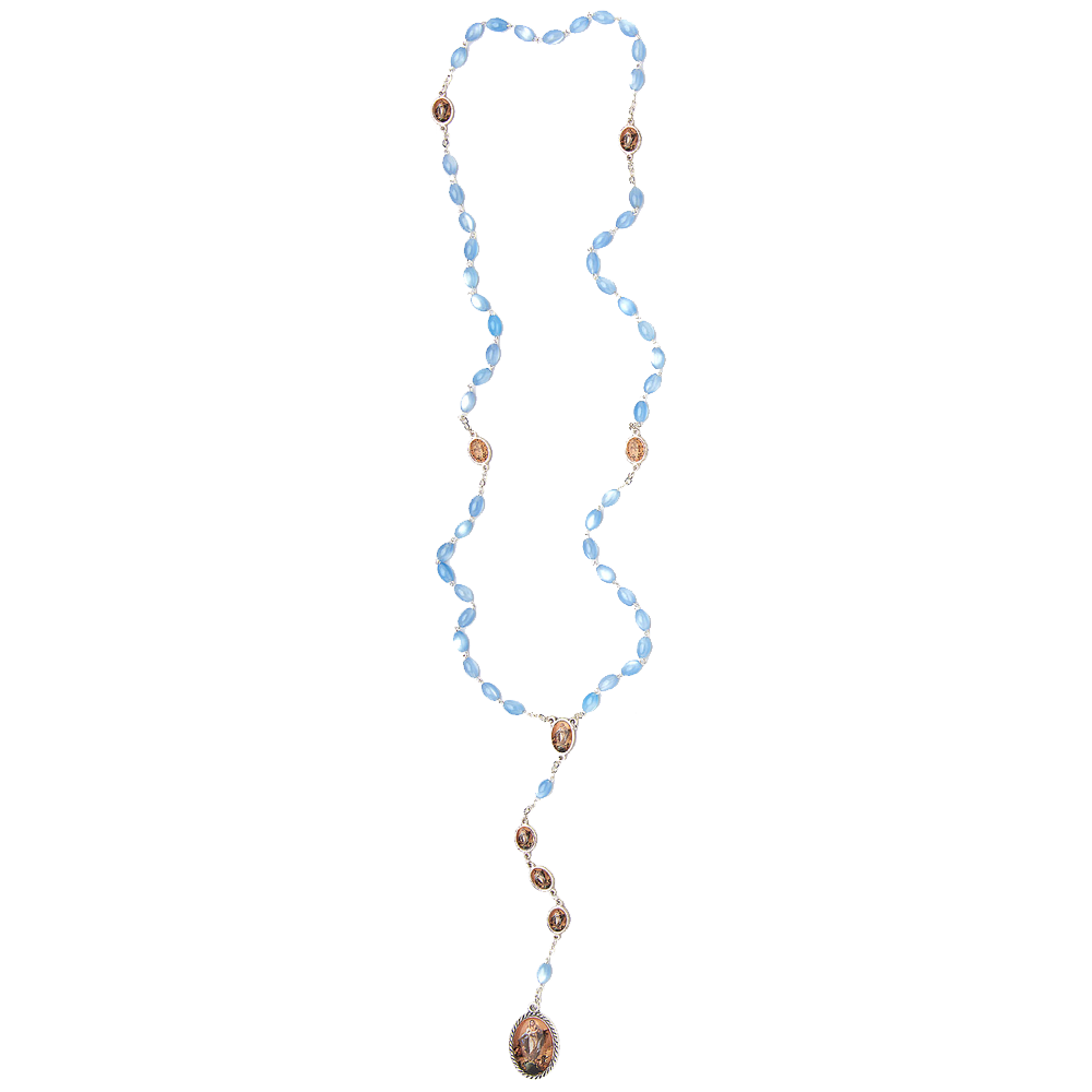 Baby Blue 6mm Immaculate Mary Rosary