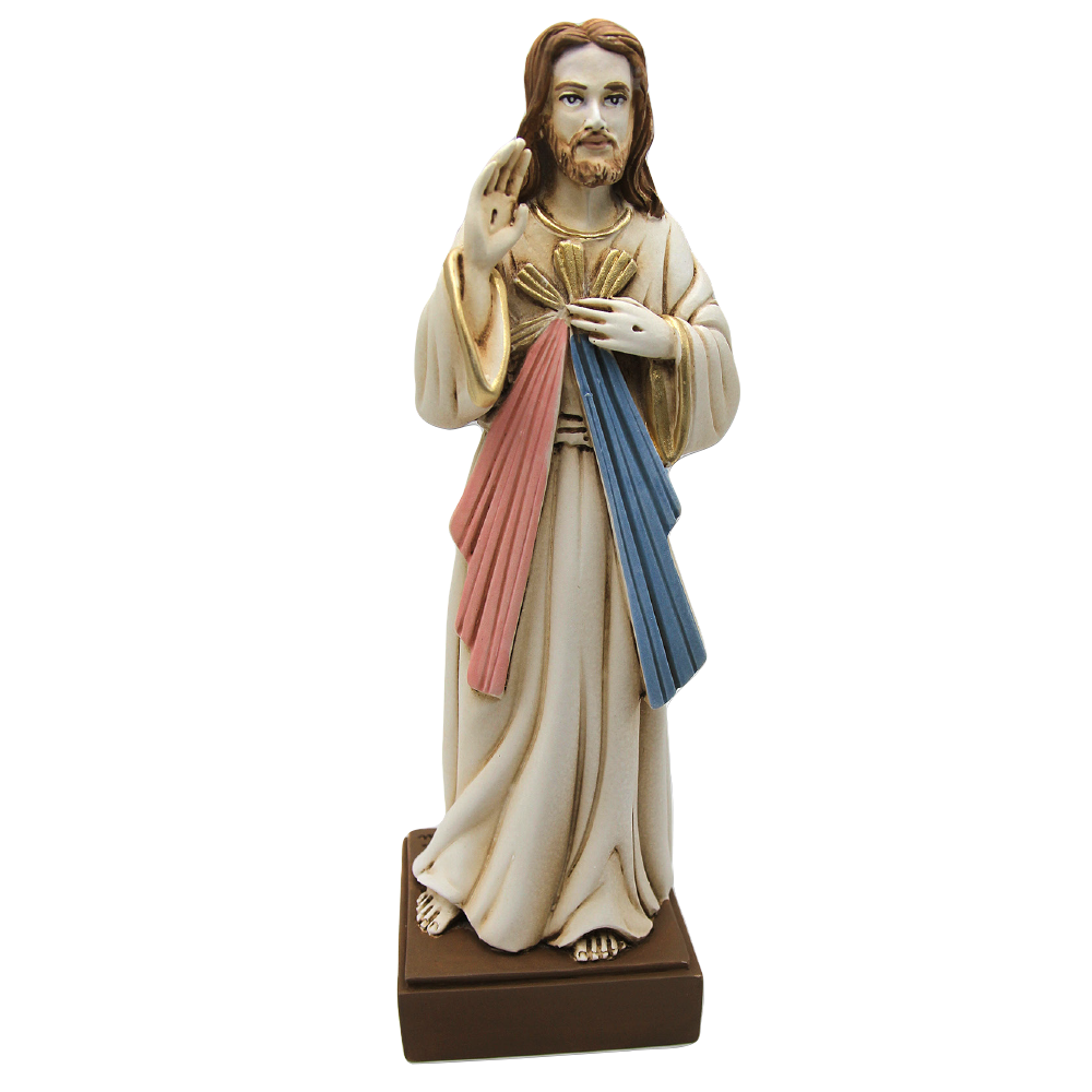 Color Divine Mercy Resin Statue