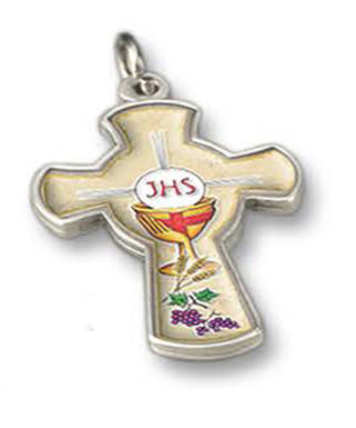 2 Inch First Communion Silver Tone Cross