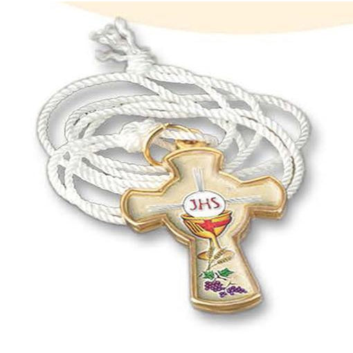2 Inch Holy Spirit Gold Tone Cross With Cord