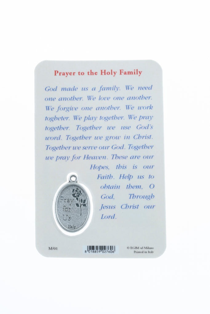Prayer Card with Holy Family Medal