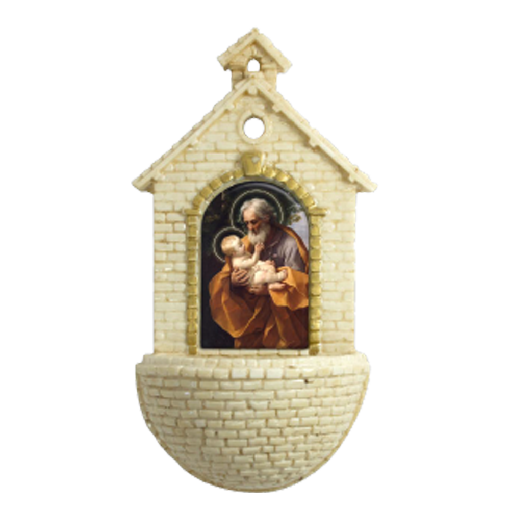 St. Joseph Resin Holy Water Font