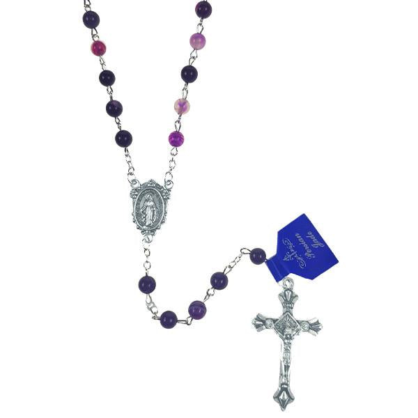 Multi-Color Jade Rosary - Violet Tones