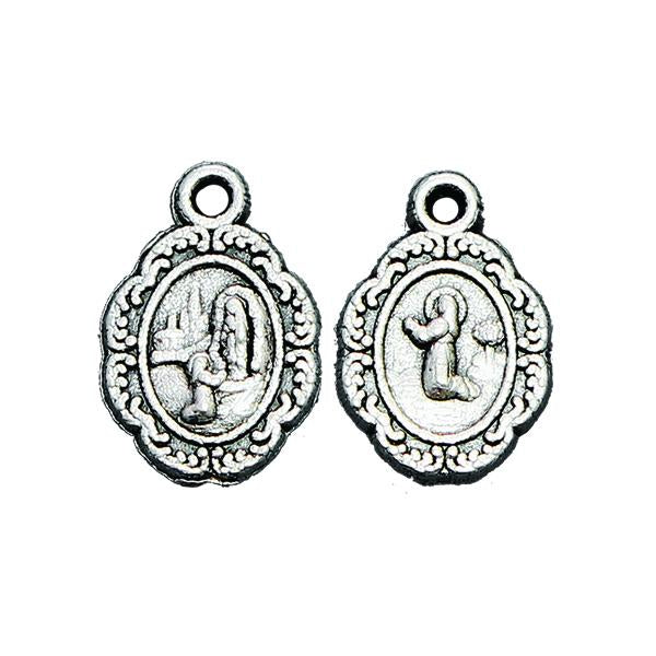 Silver-tone Bracelet Medal - Lady of Lourdes