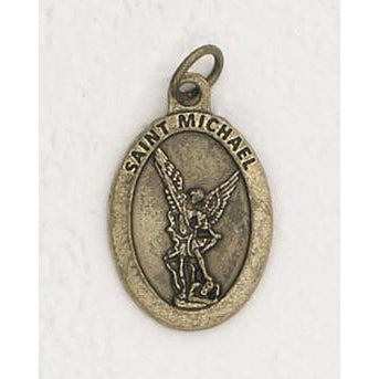 Saint Michael Premium 1 inch Brass Tone Double Sided Medal - 4 Options