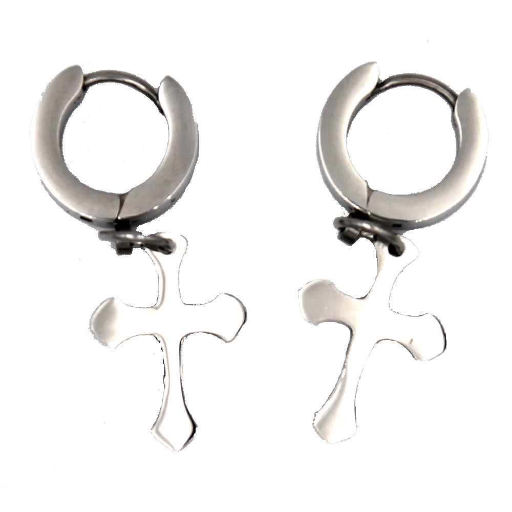 Stainless Steel Cross Earrings