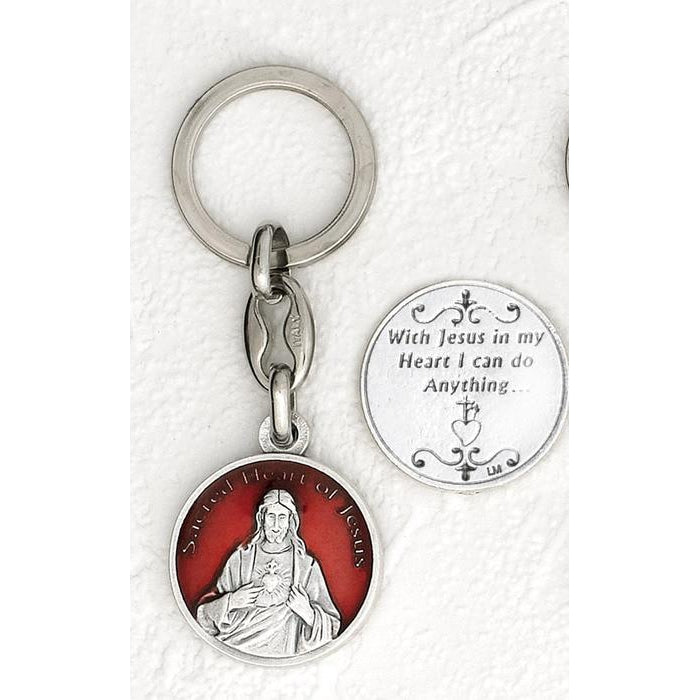 Sacred Heart Enamel Keyring - Pack of 6