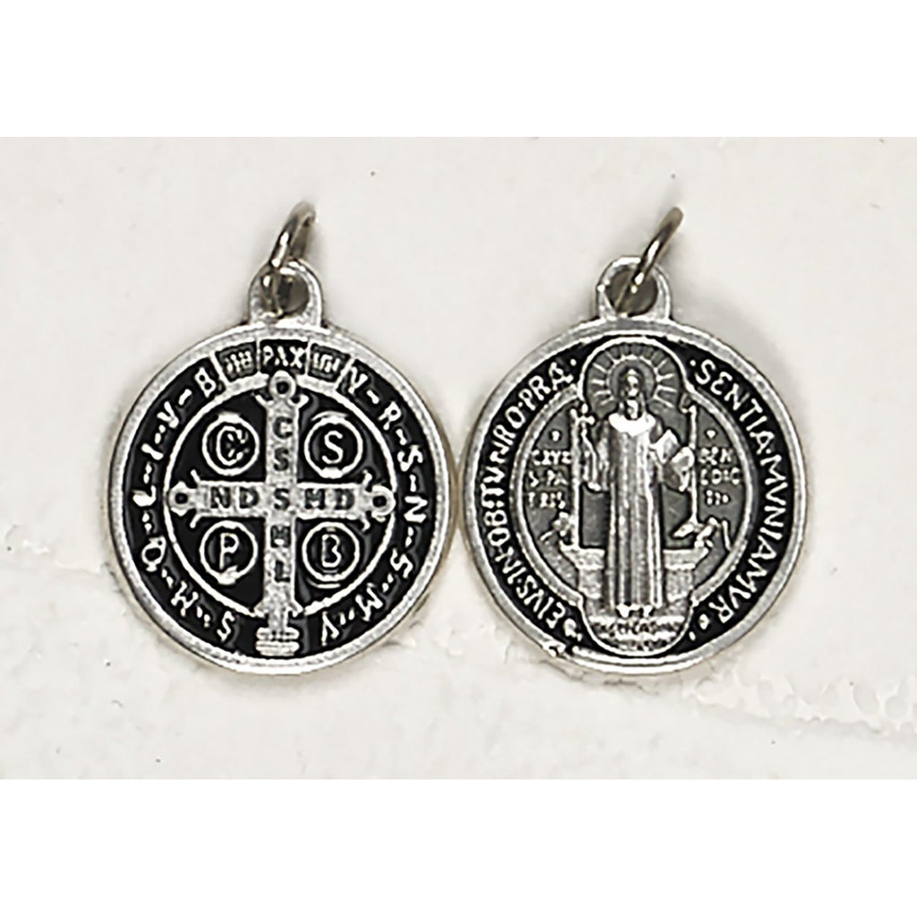 Saint Benedict Black Enameled Medal - 6 Options