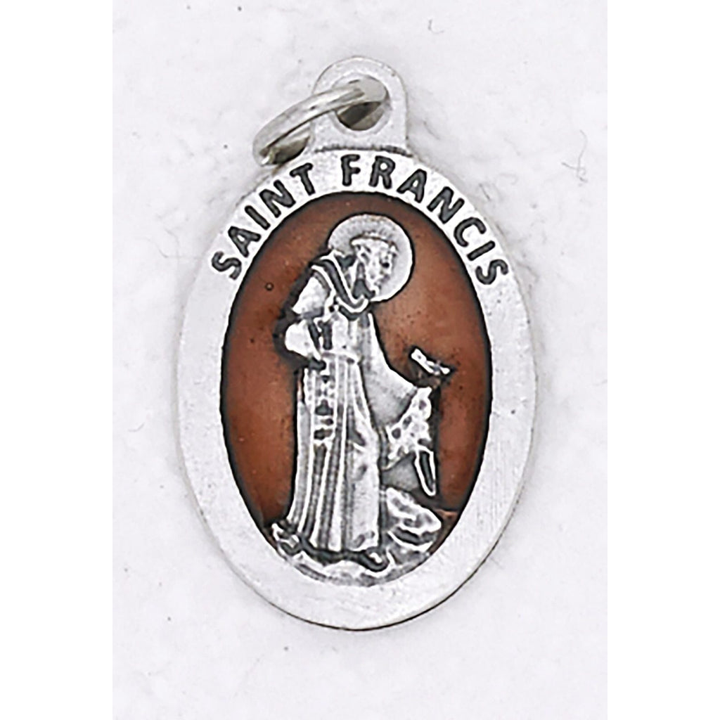 Saint Francis Premium 1 Inch Enameled Medal - 4 Options