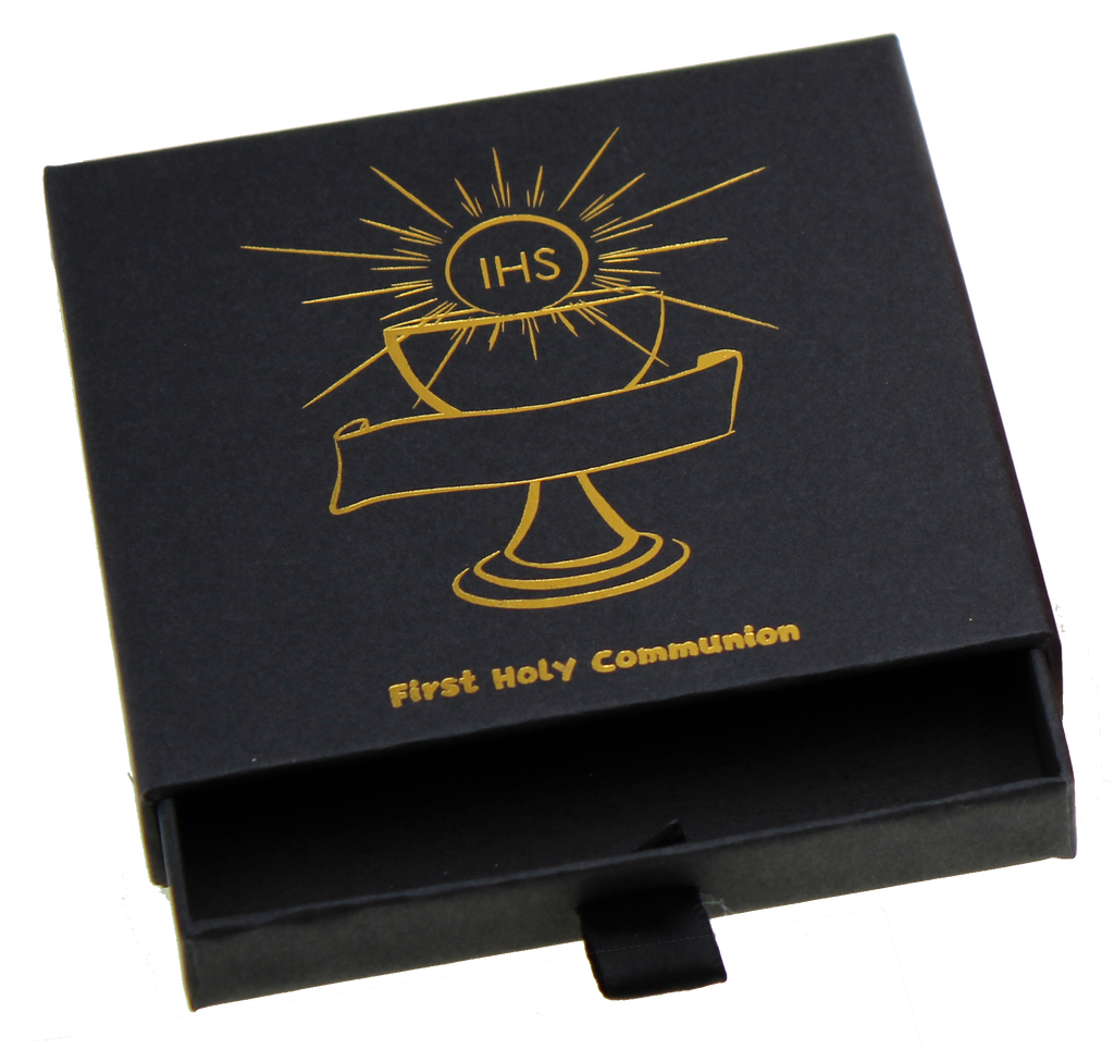 Communion box with drawer, black