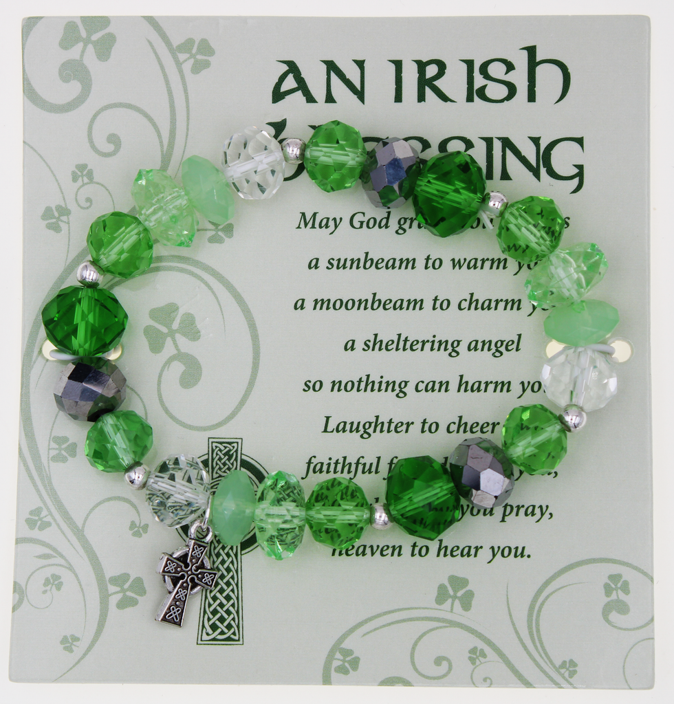 Irish Blessing Bracelet with attached Prayer Card