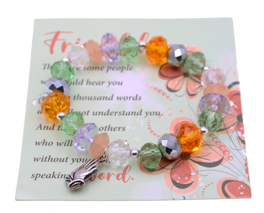 Friendship Bracelet with attached Prayer Card