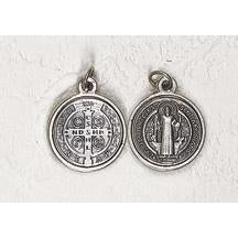 Saint Benedict Silver Tone Three Piece Medal - 12 Options