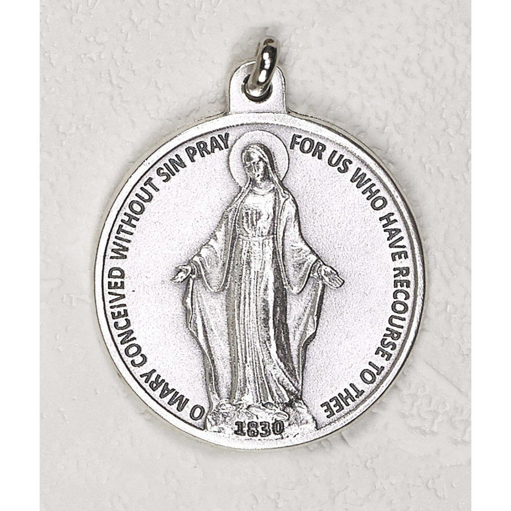 Miraculous Double Sided Round Medal - 1-3/4 Inch - Pack of 12