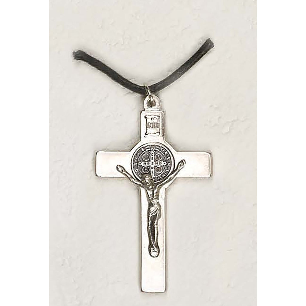 Saint Benedict Silver Tone Classic Crucifix