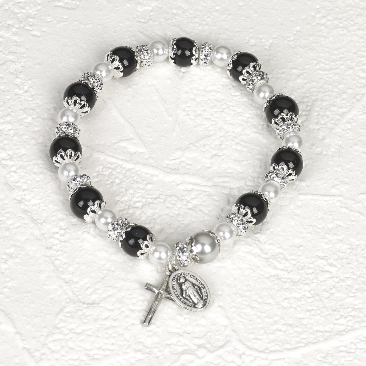 Black Crystal Beads & Black Pearls - Crystal & Pearl Rosary Bead Kit