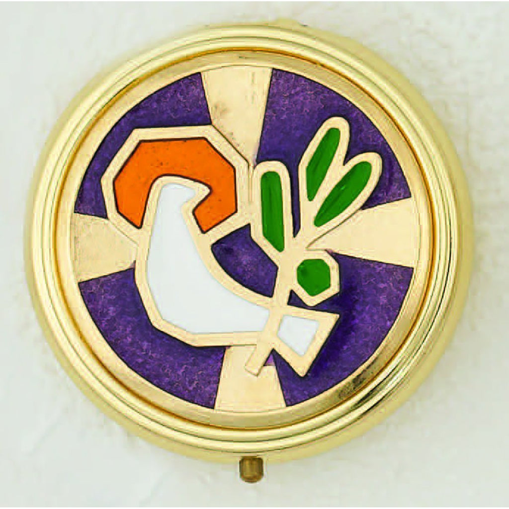 Holy Spirit Enameled Pyx - 3 Color Choices