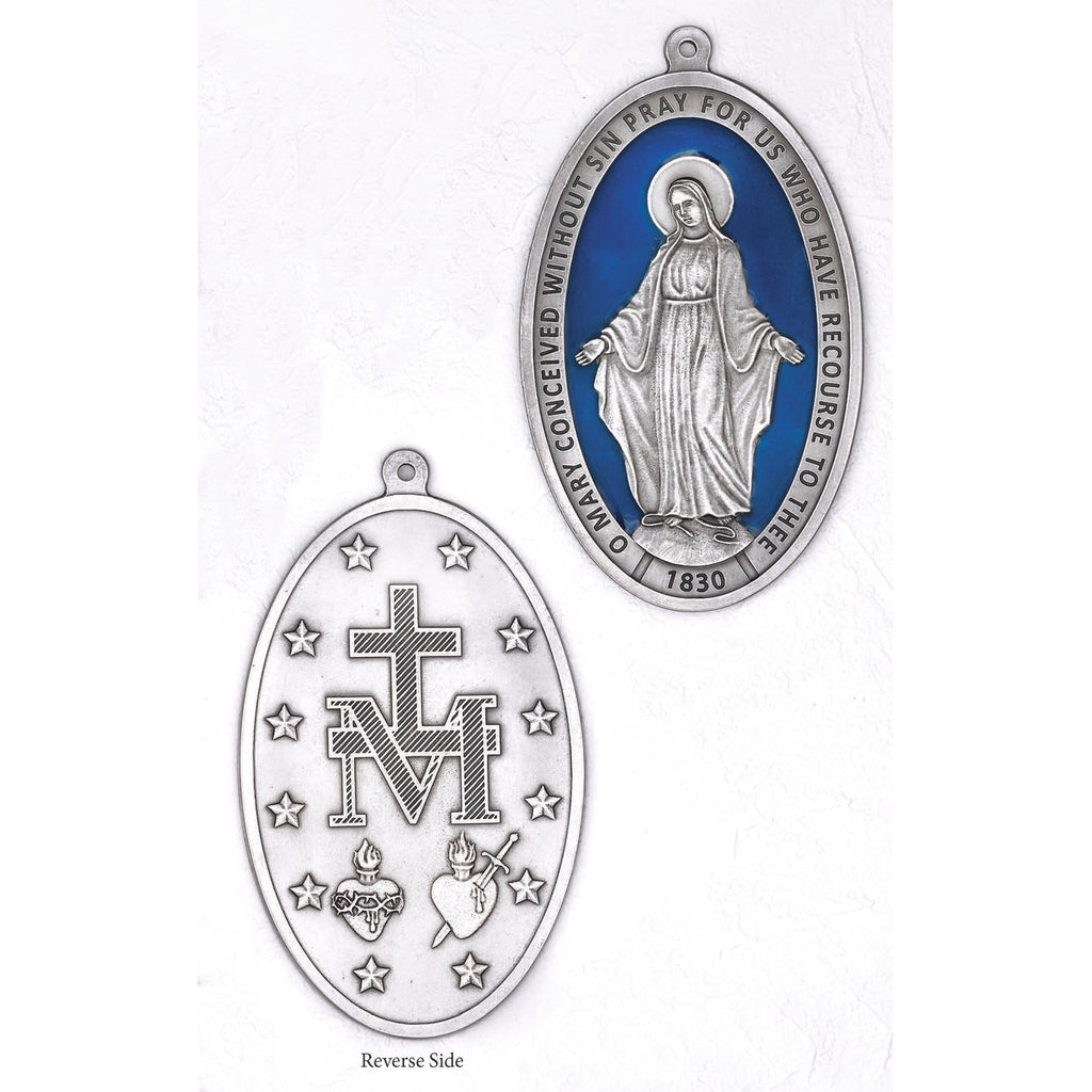 The Miraculous Medal - Large Wall Medal - Enameled